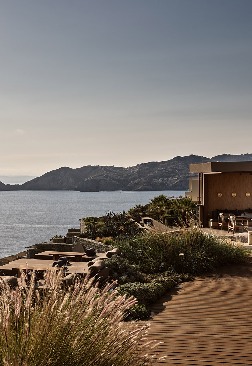 Mediterranean gardens overlooking the Cretan sea
